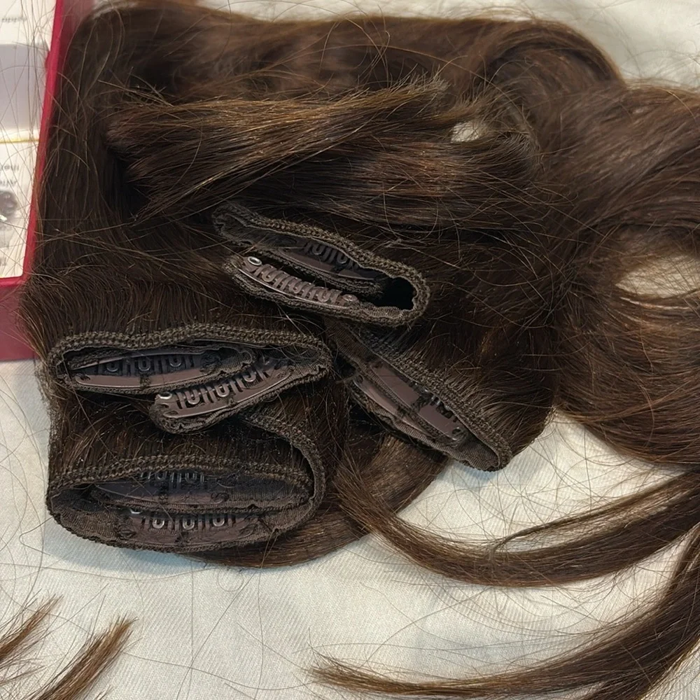 Luxy Chocolate Brown Brunette 10pc 20in 160g Hair Clip In Extensions Color 4